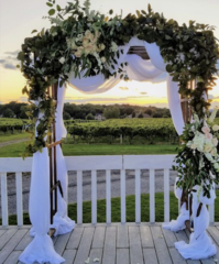 Rustic Wood Arch w/ Draping