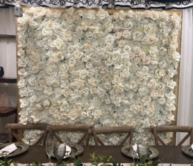 White Rose Wall 7ft tall x 6ft wide