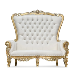 White and Gold Double Throne 