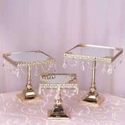 Gold Square Cake Stand Set of 3