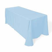 Light Blue Polyester Linen 90x132