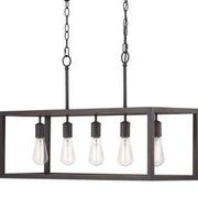 Black 5-light Farm Chandelier