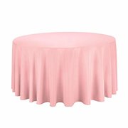 Blush Pink 120" Round Table linen Fits our 60in Round Table to the Floor.