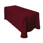 Burgundy Polyester Linen 90x156" (Fits Our 8ft Rectangular Table to the Floor)
