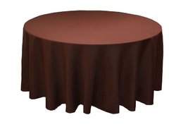 Chocolate 120" Round Table linen Fits our 60in Round Table to the Floor.