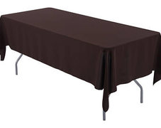 Chocolate Polyester Linen 60x120" (Fits Our 8ft Rectangular Table Half Way to the Floor)