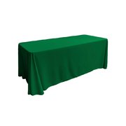 Emerald Green Polyester Linen 90x156" (Fits Our 8ft Rectangular Table to the Floor)