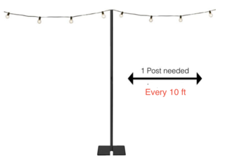 String Light Pole