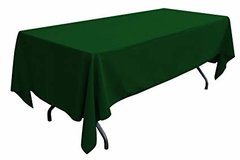 Forest Green Polyester Linen 60x120" (Fits Our 8ft Rectangular Table Half Way to the Floor)