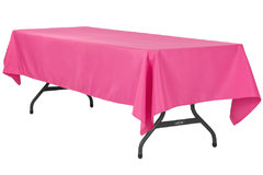 Fuchsia Polyester Linen 60x120" (Fits Our 8ft Rectangular Table Half Way to the Floor)