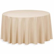 Ivory 108" Round Table linen Fits our 48in Round Table to the Floor.