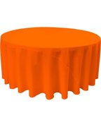 Orange  108" Round Table linen Fits our 48in Round Table to the Floor.