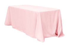 Pink Polyester Linen 90x156" (Fits Our 8ft Rectangular Table to the Floor)