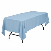 Light Blue Polyester 60x120in fits our 6ft & 8ft Rectangular Table Half way to the Floor