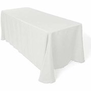 White Polyester Linen 90x132