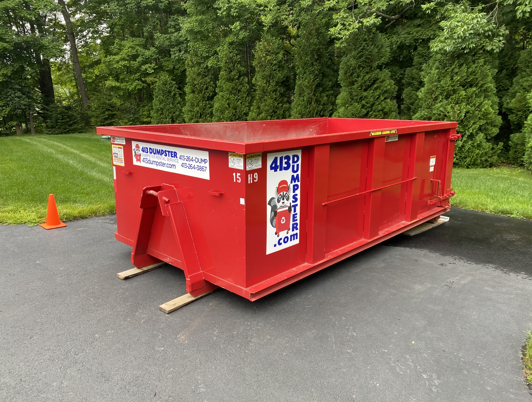 413 Dumpster red container 413 Dumpster red container