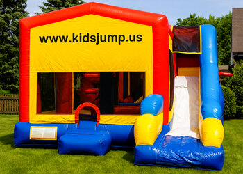 The 72 Module Bounce House 7-in-1 is an enormous inflatable play structure that offers a variety of exciting activities for kids. It is Perfect for backyard parties, events, and gatherings. This bounce house is sure to provide hours of entertainment and excitement for kids of all ages!