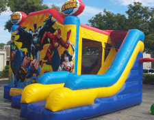 Inflatable Jusstice leage for rent in West Chicago,Winfield, Warrenville,Geneva, Saint Charles,