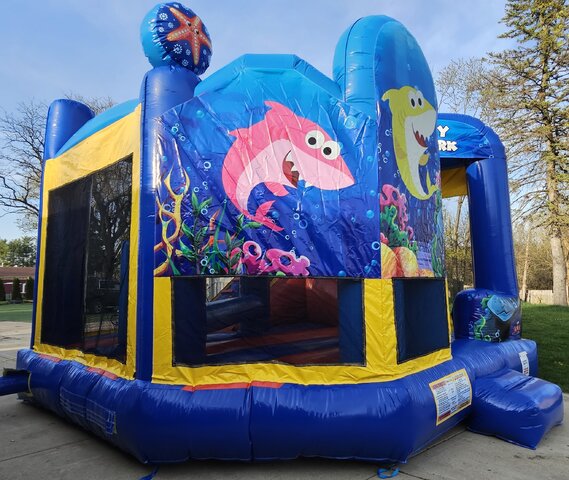 Tiny Shark Bounce House for rent Winfield, West Chicago, wheaton, Warrenville, Illinois