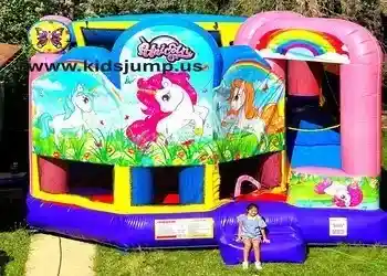  Unicorn and Aurora Inflatable Bounce House & Slide, the ultimate 