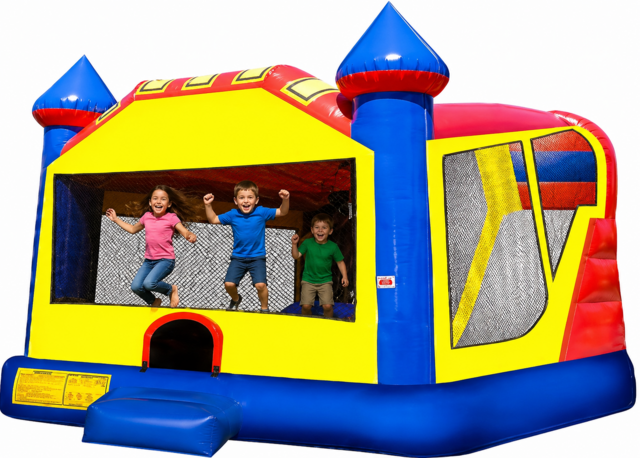 #40 Yellow Castle Slide Inside 4-in-1 rental in Chicagoland IL