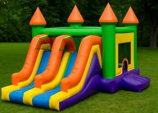 #55 Double Slide Bounce House 5 in1