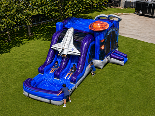 #222 Galaxies Away Bounce House combo wet & dry
