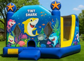 #422 Tiny Shark Bounce House 4-in-1