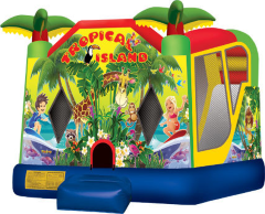 #46 Tropical Island Bounce house Slide Inside