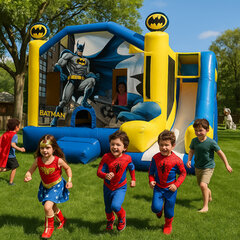 77 Batman Inflatable Bounce House 7in1