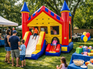 #21 Castle Mini Slide Bounce House 14x18