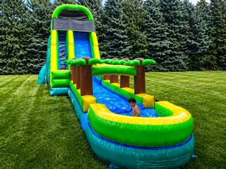 22h Palm tree screamer slide w slip n slide