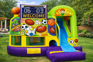 #31 Sports Bounce House with slide 