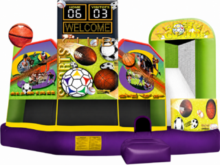 #56 Sport Bounce House 5-in-1 w/ slide inside