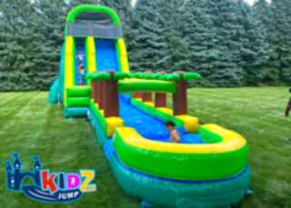 22h Palm tree screamer slide w slip n slide