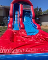 Blue and Red Waterslide