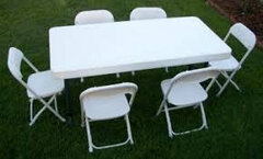 Tents, Tables, and Chairs