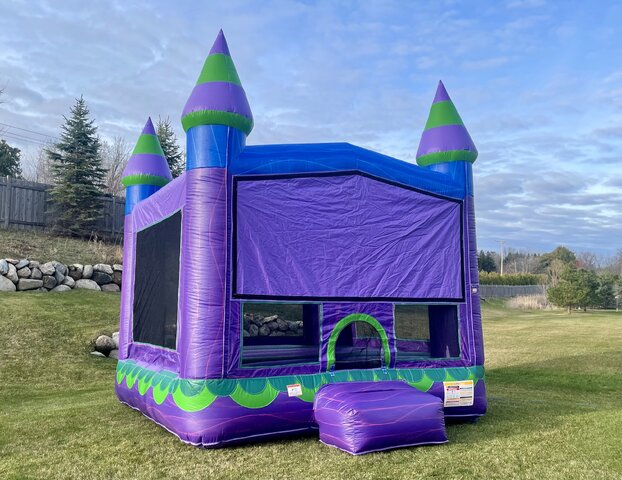 Mermaid Green & Purple Bounce House (13x13)