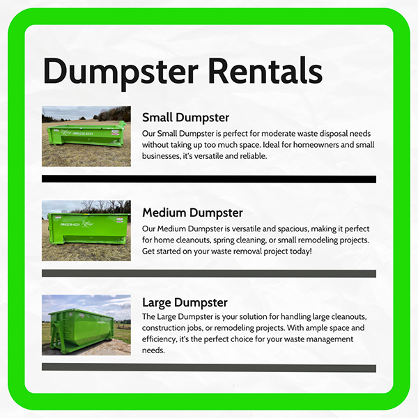 Book Our Dumpster Rental Services for Waste Disposal Projects Today