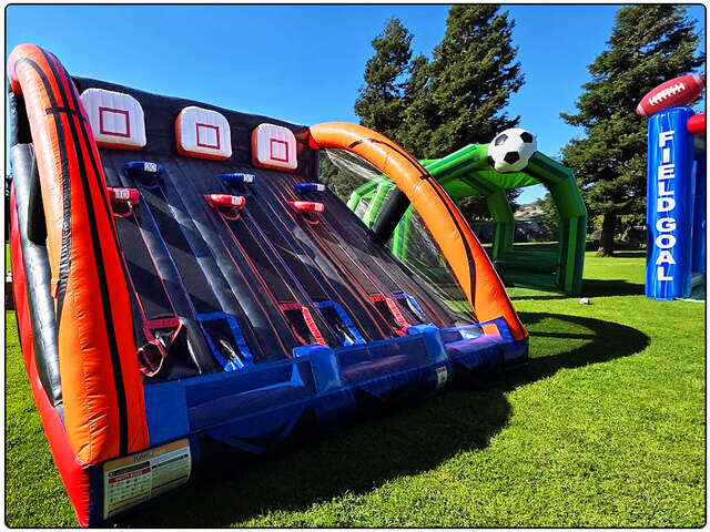 High-energy sports stations for school field days and large groups