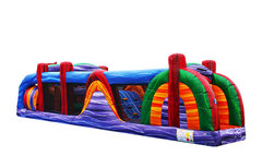 Interactive 40 Ft Obstacle Course with 10 ft Slide