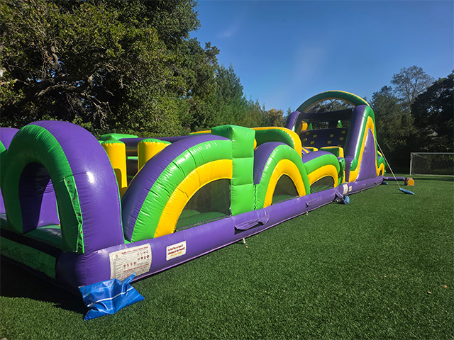 Interior of the 65 Ft Obstacle Course Interactive Inflatable