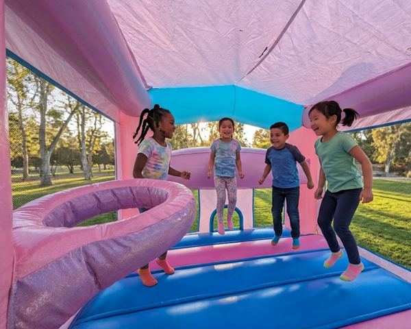 Interior of the Big Blocks bounce house