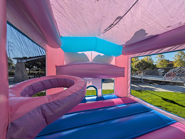 Interior of the Big Blocks bounce house