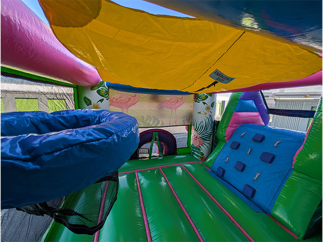 Interior of the Flamingo bounce & slide