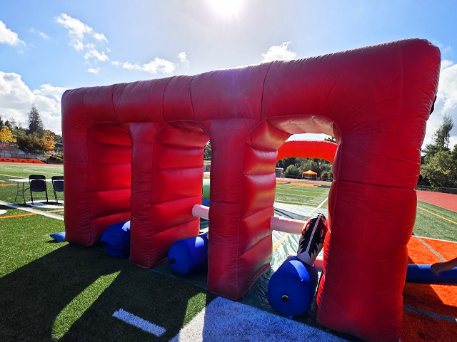 Interior of the Mustang Derby Interactive Inflatable