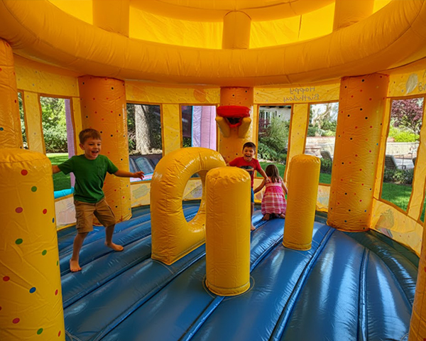 Interior of the Birthday Cake bounce house