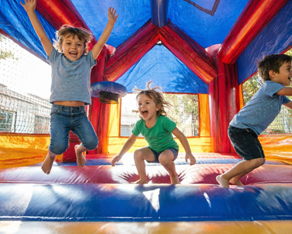 Interior of the Space Saving bounce house