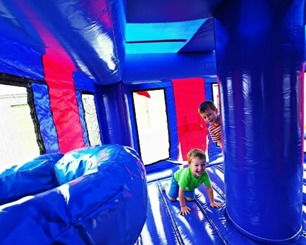 Interior of the gift box bounce house