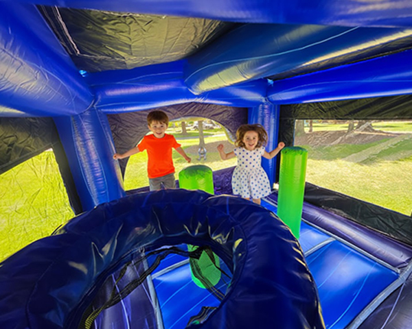 Interior of the Level Up bounce house